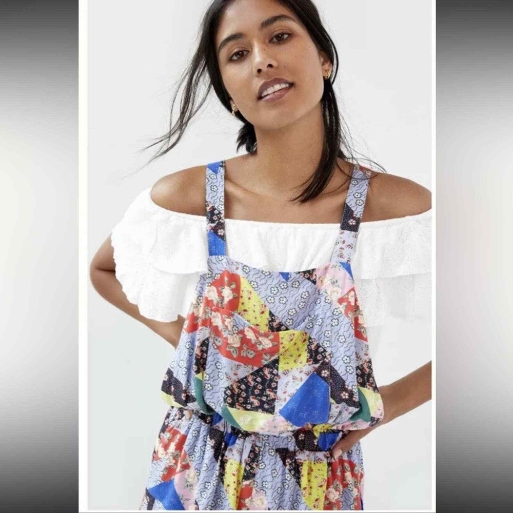 Corey Lynn Calter Floral Patchwork Romper